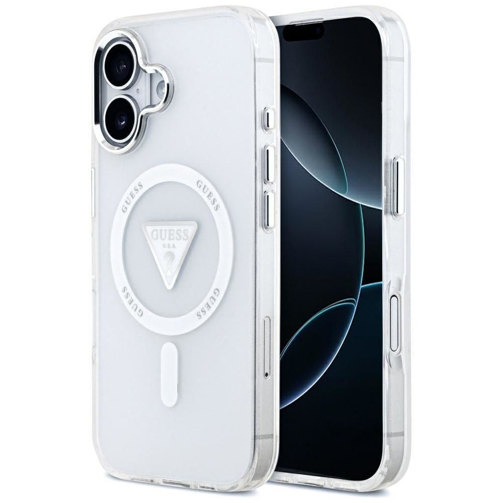MagSafe-deksel for Apple iPhone 17, Guess, IML Gradient Triangle Logo, Gjennomsiktig