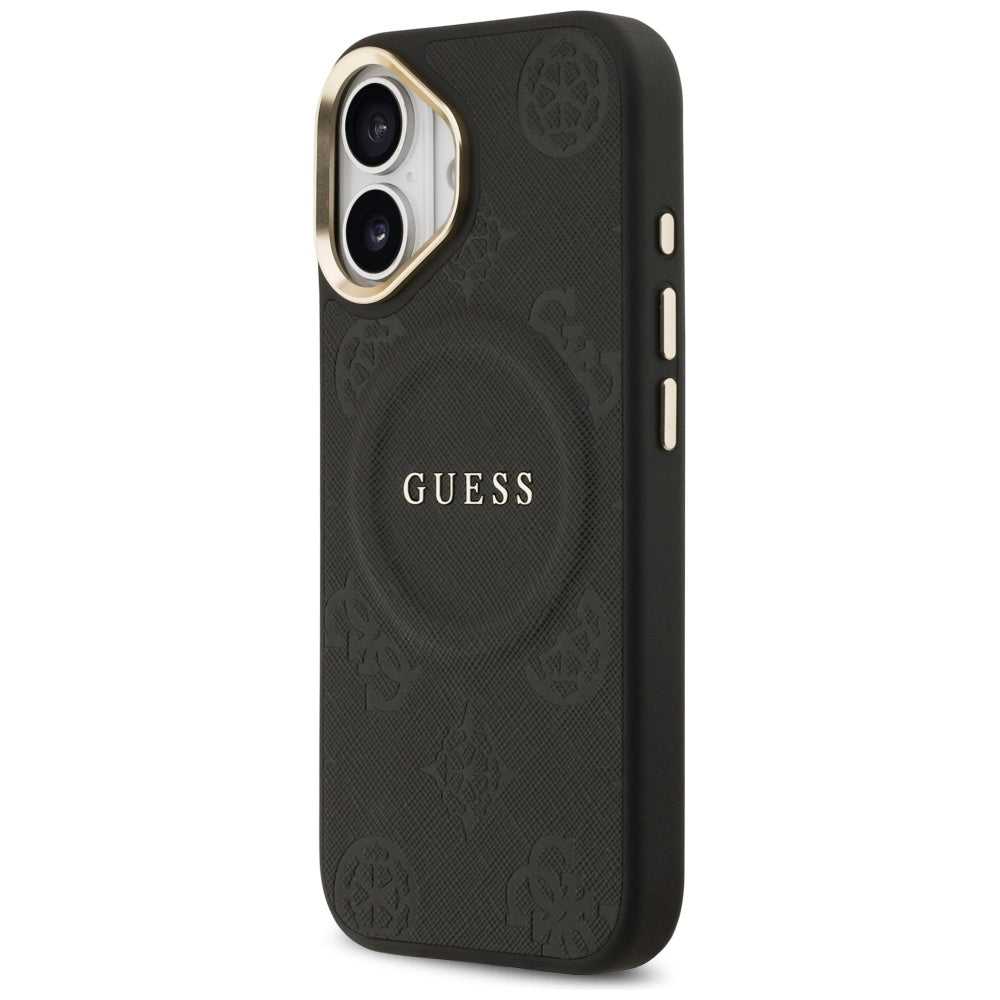 MagSafe-deksel for Apple iPhone 17, Guess, Peony Hot Stamp, Svart