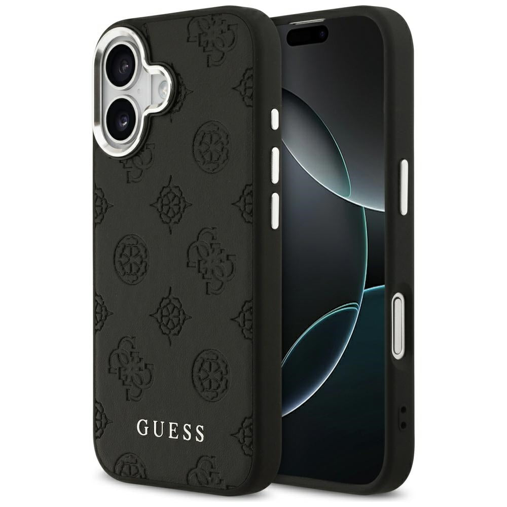 MagSafe-deksel for Apple iPhone 17, Guess, Peony Hot Stamp Script, Svart