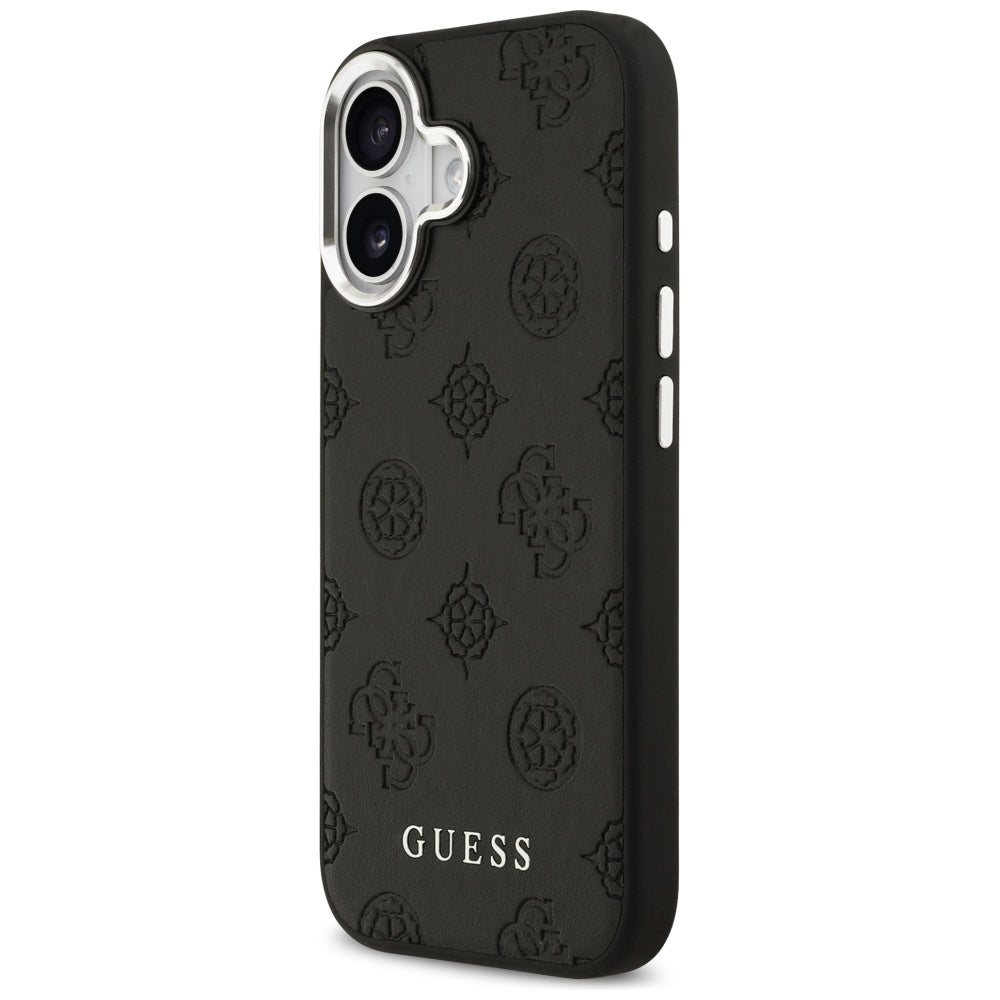 MagSafe-deksel for Apple iPhone 17, Guess, Peony Hot Stamp Script, Svart