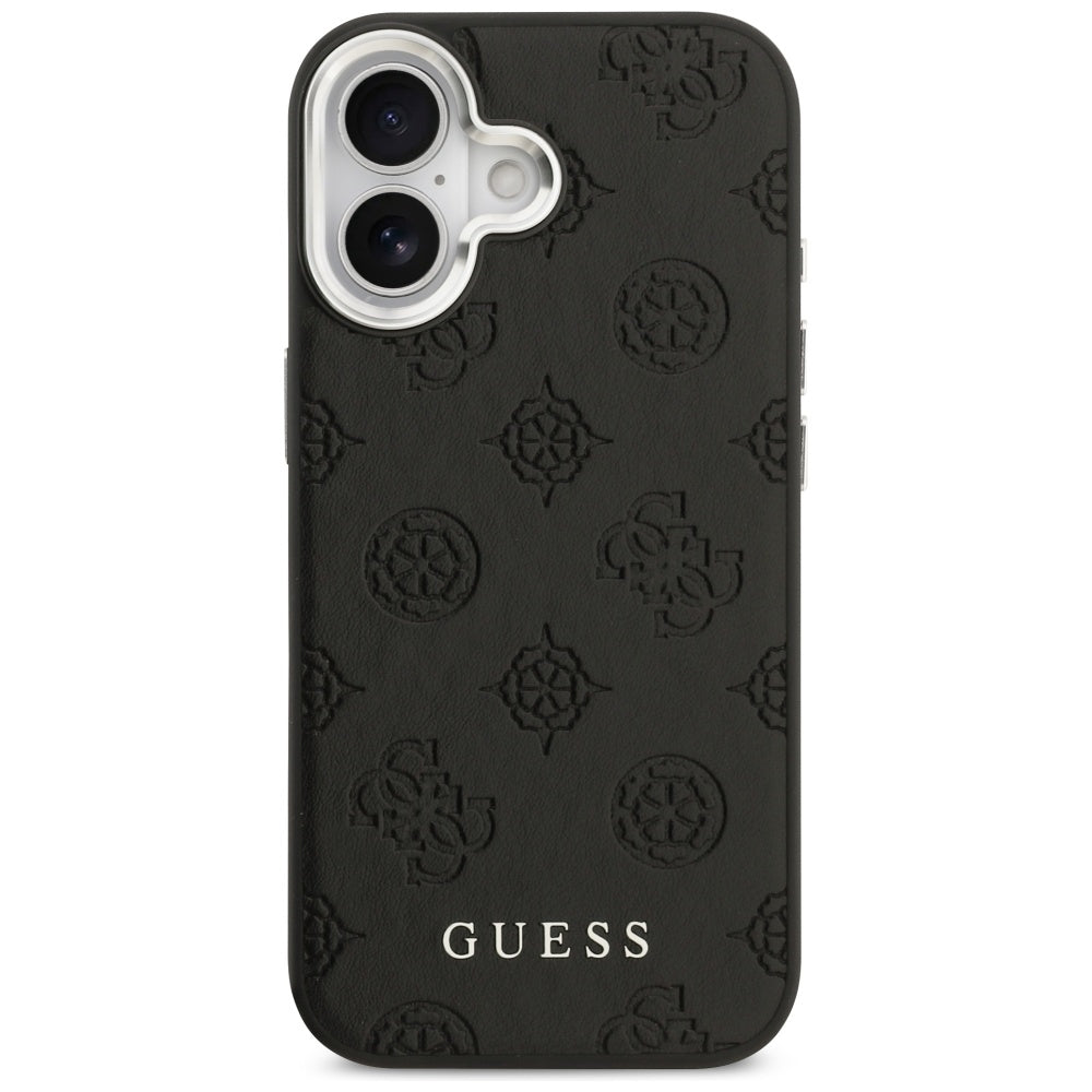 MagSafe-deksel for Apple iPhone 17, Guess, Peony Hot Stamp Script, Svart