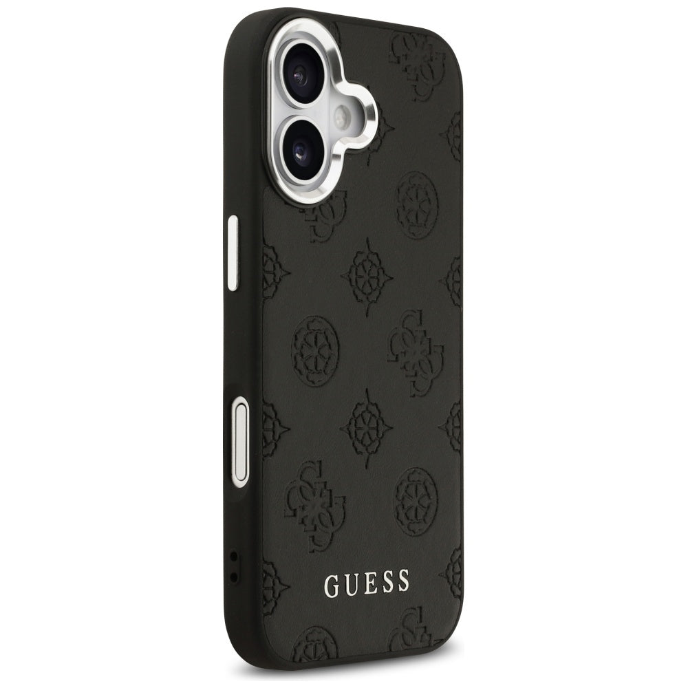 MagSafe-deksel for Apple iPhone 17, Guess, Peony Hot Stamp Script, Svart