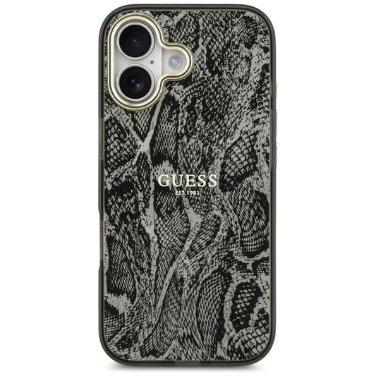 MagSafe-deksel for Apple iPhone 17, Guess, Python-mønster, Svart