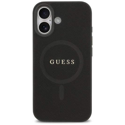 MagSafe-deksel for Apple iPhone 17, Guess, Saffiano Classic Logo, Svart