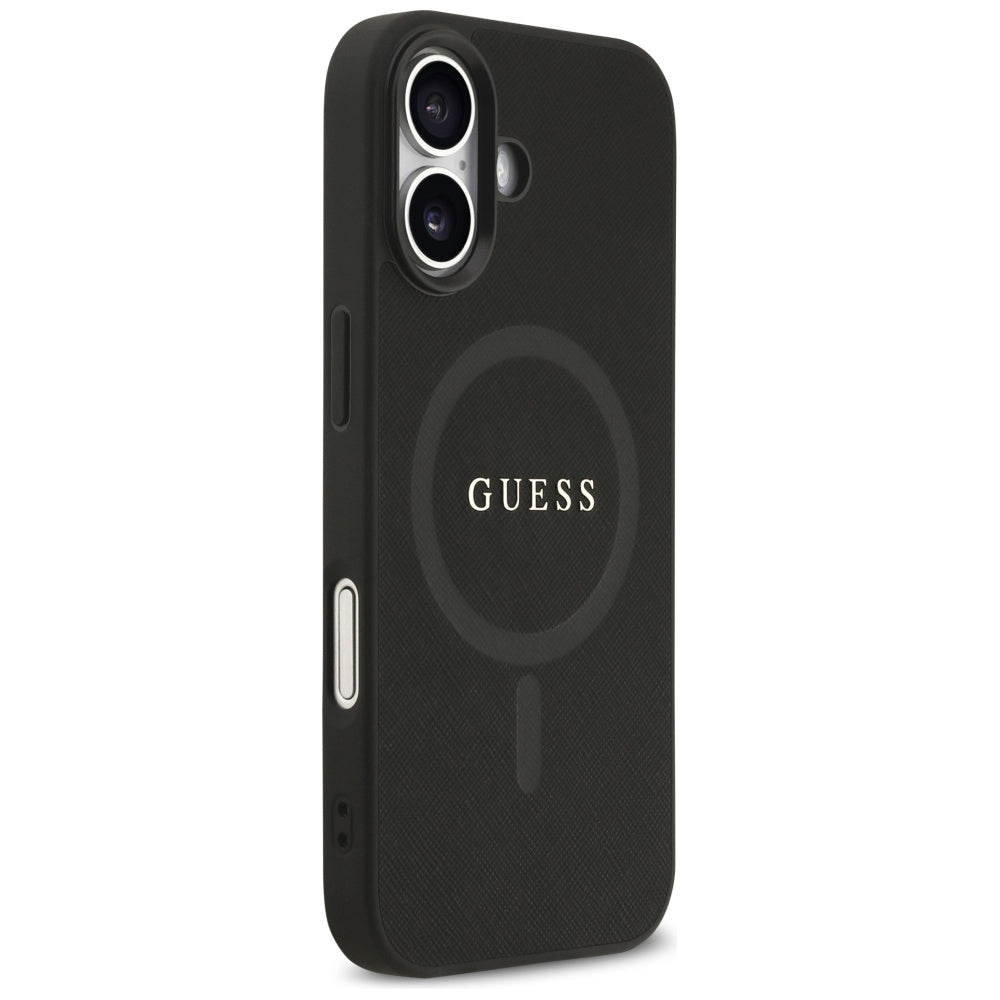MagSafe-deksel for Apple iPhone 17, Guess, Saffiano Classic Logo, Svart