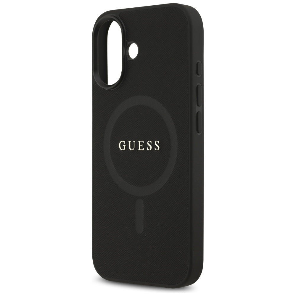 MagSafe-deksel for Apple iPhone 17, Guess, Saffiano Classic Logo, Svart