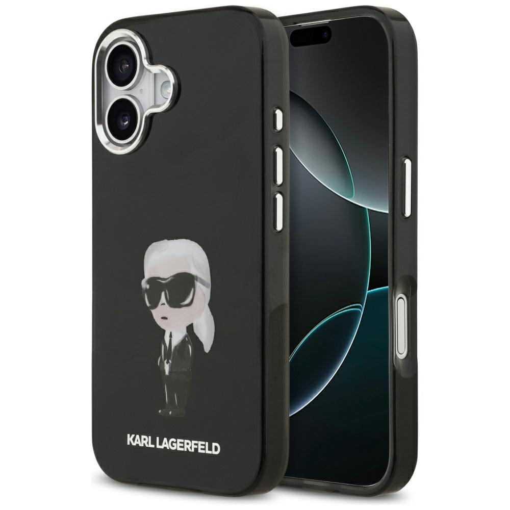 MagSafe-deksel for Apple iPhone 17, Karl Lagerfeld, IML Aquarelle Karl Ikonik, Svart