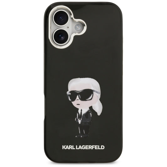 MagSafe-deksel for Apple iPhone 17, Karl Lagerfeld, IML Aquarelle Karl Ikonik, Svart