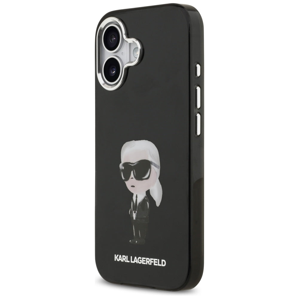 MagSafe-deksel for Apple iPhone 17, Karl Lagerfeld, IML Aquarelle Karl Ikonik, Svart