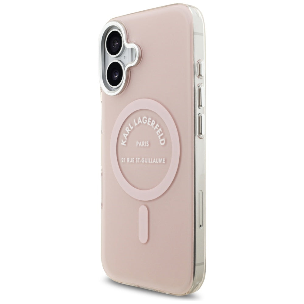 MagSafe-deksel for Apple iPhone 17, Karl Lagerfeld, IML Logo RSG, Rosa