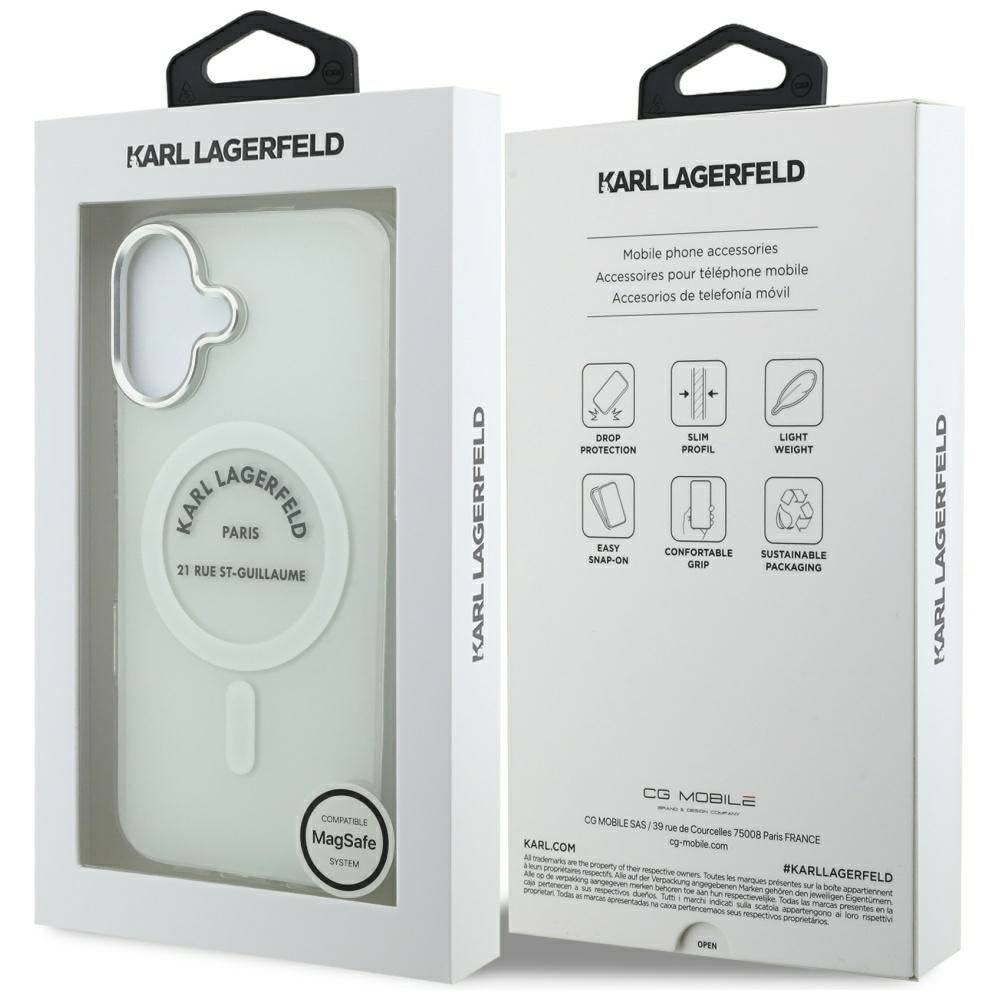 MagSafe-deksel for Apple iPhone 17, Karl Lagerfeld, IML Logo RSG, Gjennomsiktig