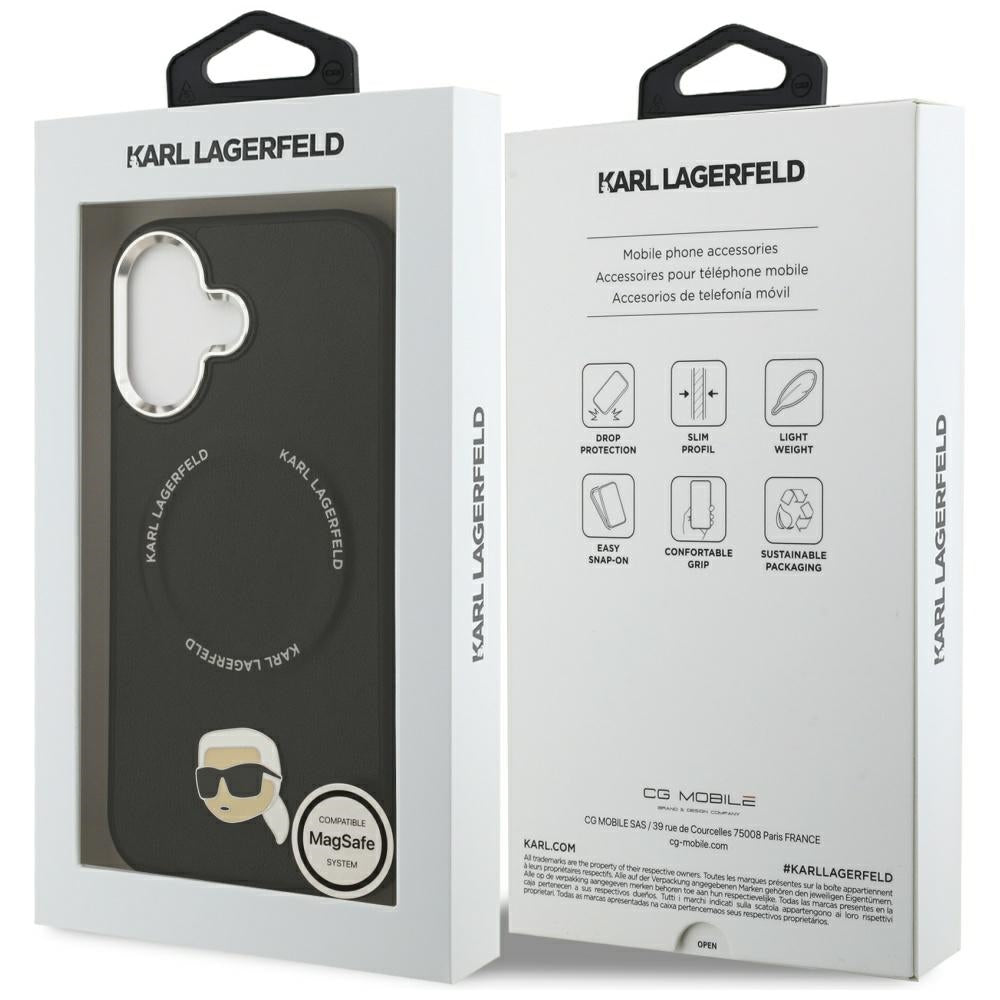 MagSafe-deksel for Apple iPhone 17, Karl Lagerfeld, Karl Pin, Svart