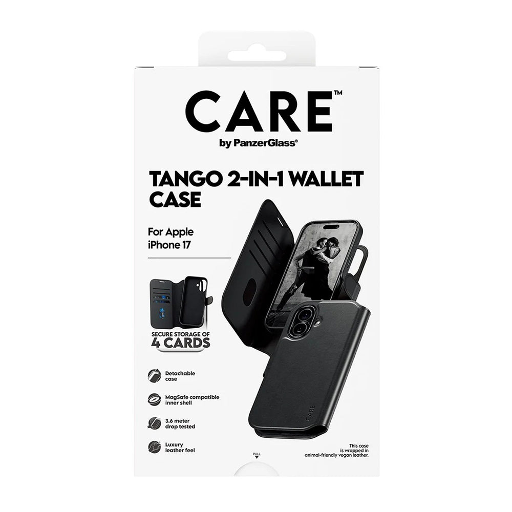 MagSafe-deksel for Apple iPhone 17, PanzerGlass, Care Feature Tango Two-in-One, Svart