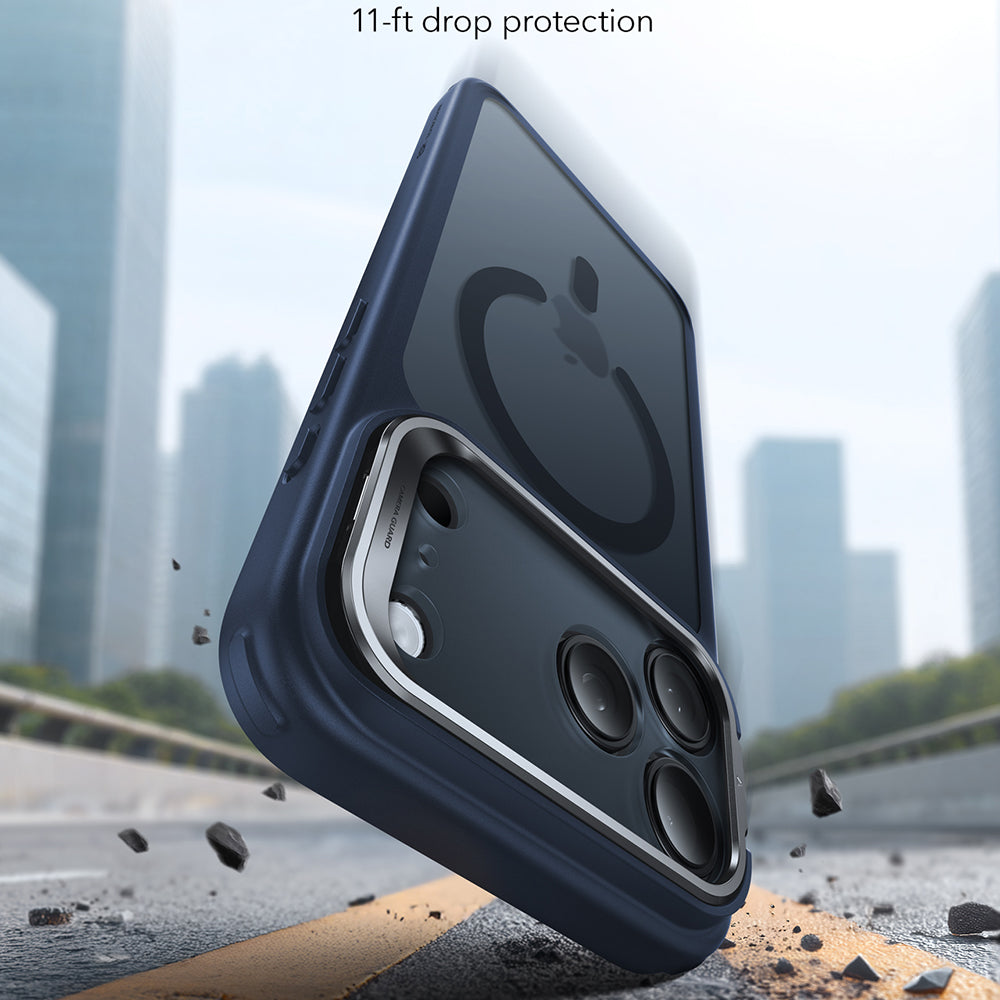 MagSafe-deksel for Apple iPhone 17 Pro, ESR, Classic Hybrid Kickstand, Satinblå