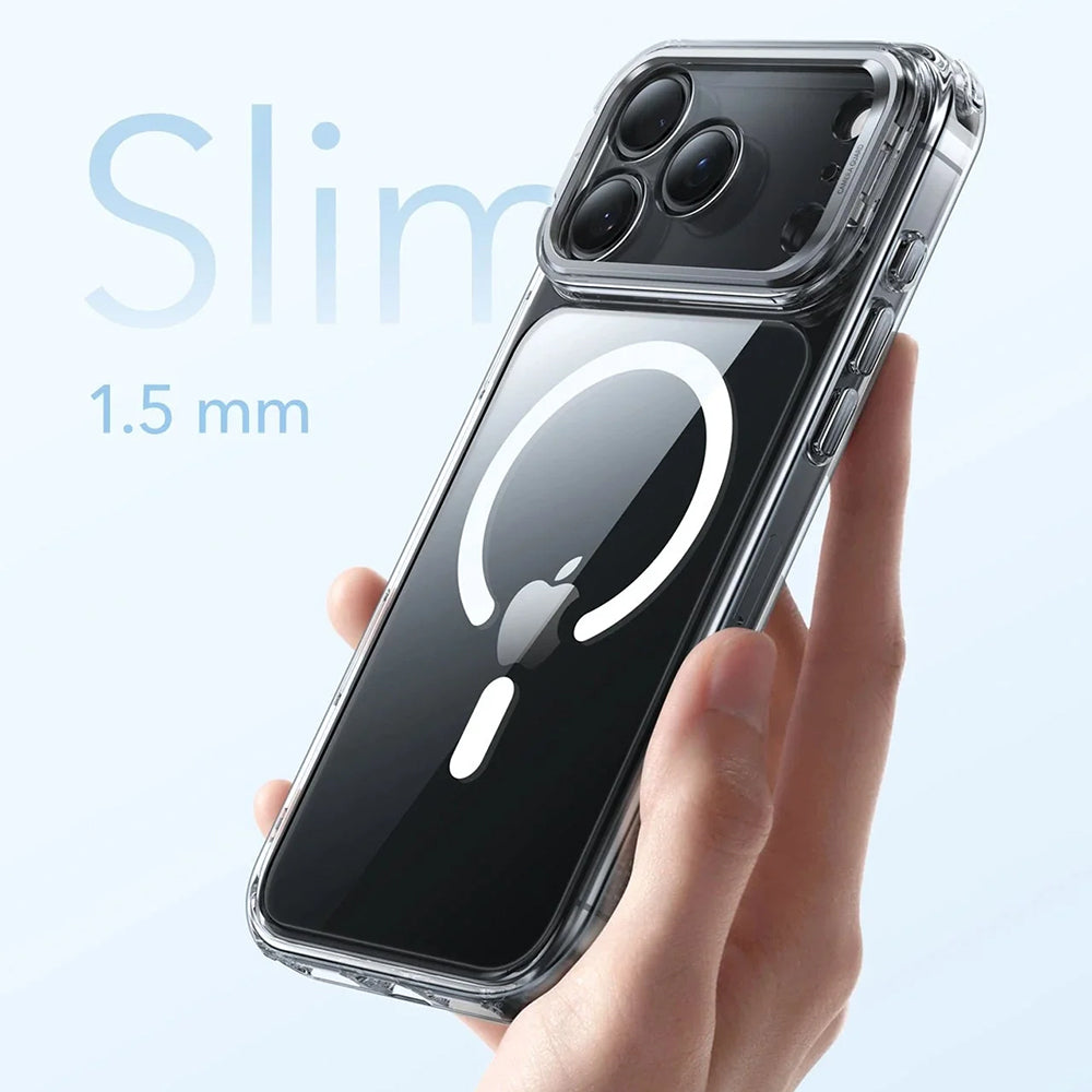 MagSafe-deksel for Apple iPhone 17 Pro, ESR, Classic Hybrid Kickstand, Gjennomsiktig