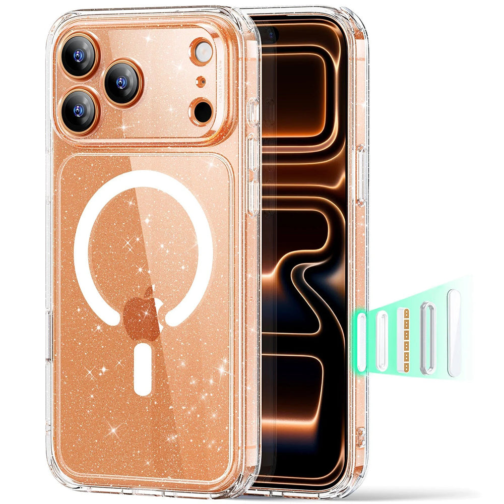 MagSafe-deksel for Apple iPhone 17 Pro, ESR, Classic Hybrid Shimmer, Gjennomsiktig