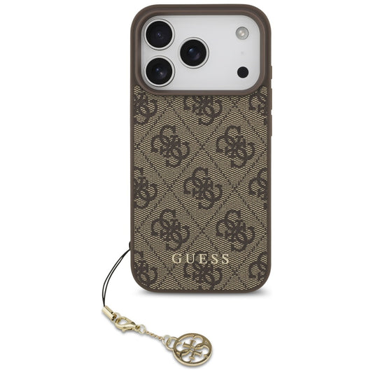 MagSafe-deksel for Apple iPhone 17 Pro, Guess, 4G Charm Cradle, Brun