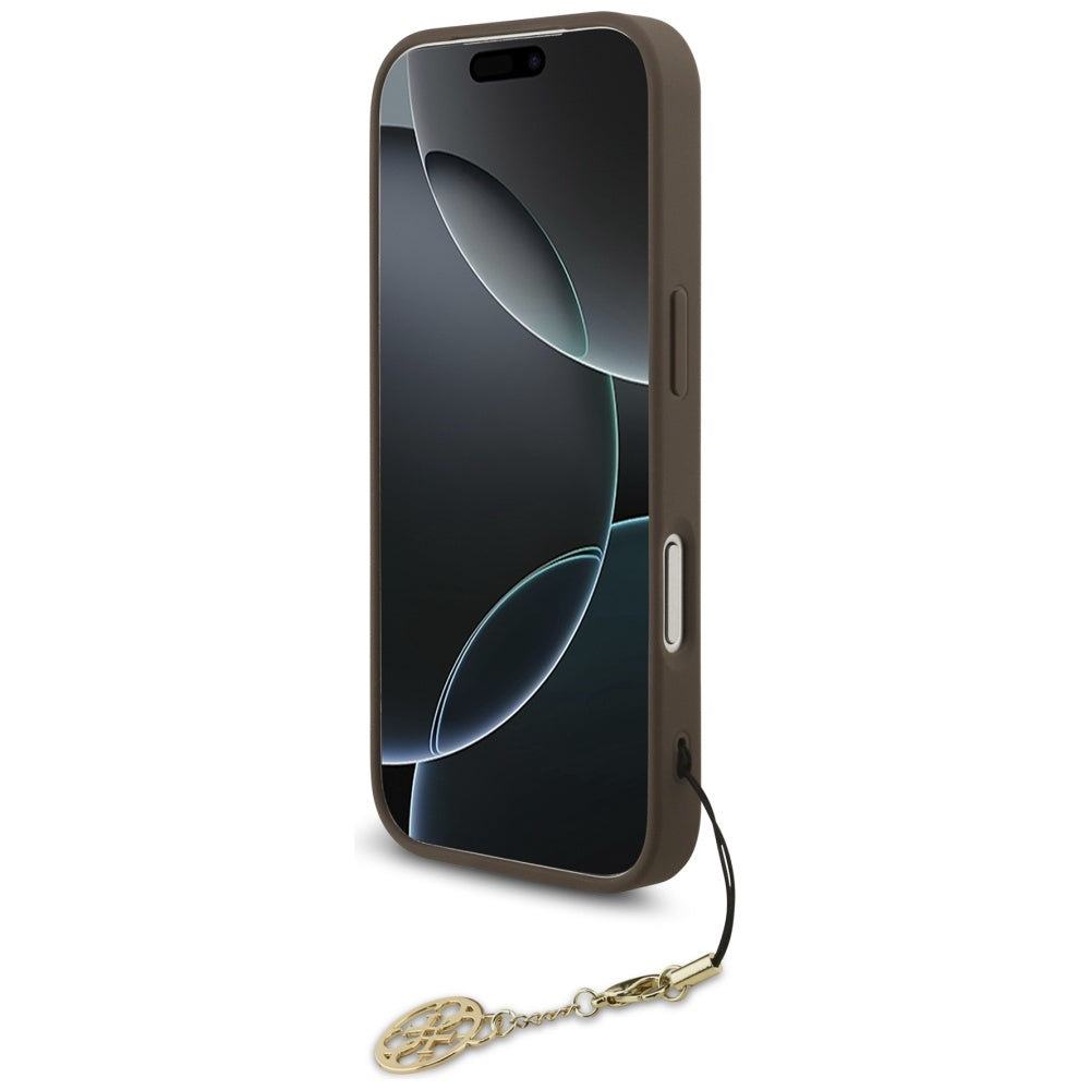 MagSafe-deksel for Apple iPhone 17 Pro, Guess, 4G Charm Cradle, Brun