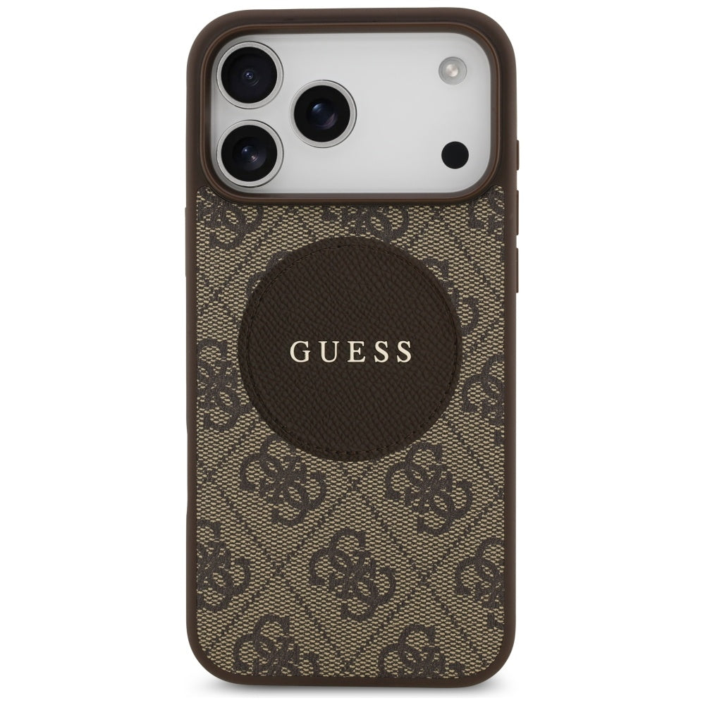 MagSafe deksel for Apple iPhone 17 Pro, Guess, 4G Circle Classic Logo, Brun