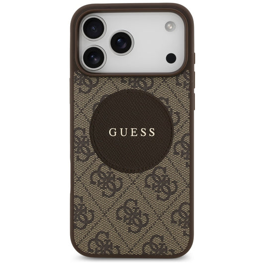 MagSafe deksel for Apple iPhone 17 Pro, Guess, 4G Circle Classic Logo, Brun