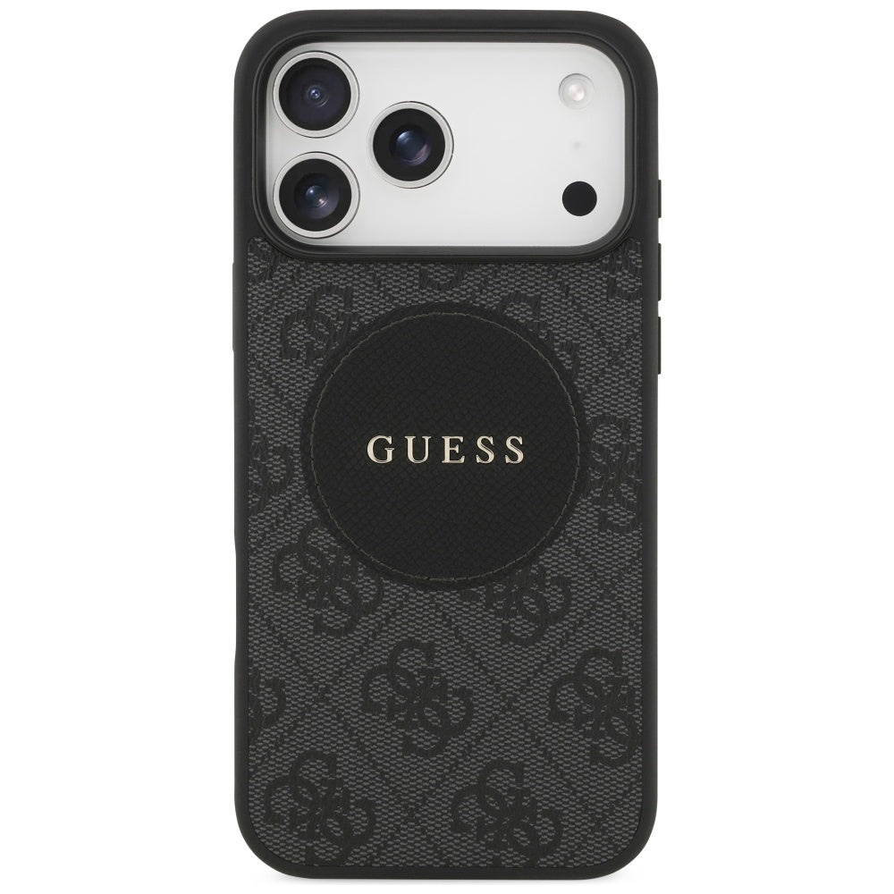 MagSafe-deksel for Apple iPhone 17 Pro, Guess, 4G Circle Classic Logo, Svart
