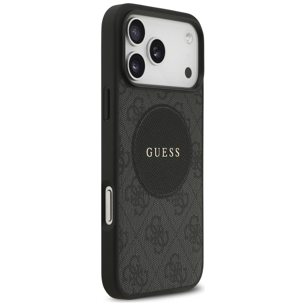 MagSafe-deksel for Apple iPhone 17 Pro, Guess, 4G Circle Classic Logo, Svart