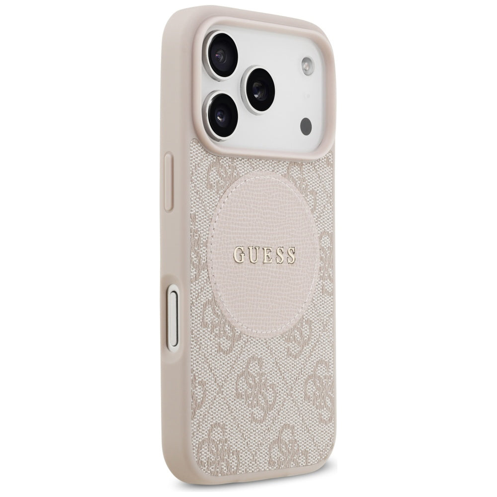 MagSafe-deksel for Apple iPhone 17 Pro, Guess, 4G Circle Classic Logo, Rosa