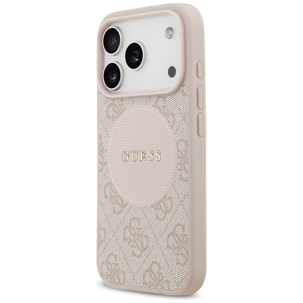 MagSafe-deksel for Apple iPhone 17 Pro, Guess, 4G Circle Classic Logo, Rosa