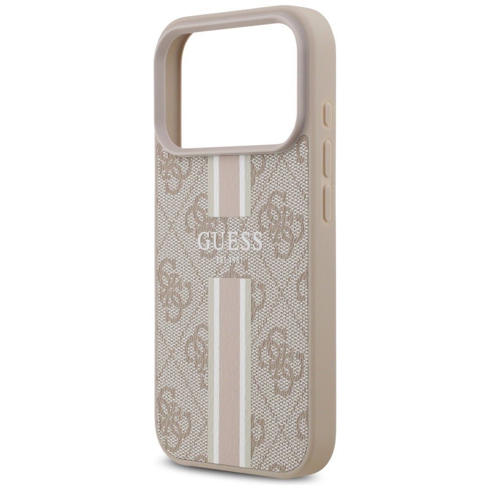 MagSafe-deksel for Apple iPhone 17 Pro, Guess, 4G Printed Stripes, Rosa