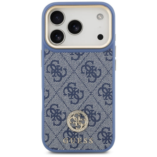 MagSafe-deksel for Apple iPhone 17 Pro, Guess, 4G Strass Logo, Blå