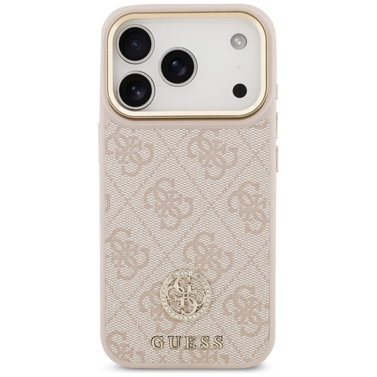 MagSafe-deksel for Apple iPhone 17 Pro, Guess, 4G Strass Logo, Rosa