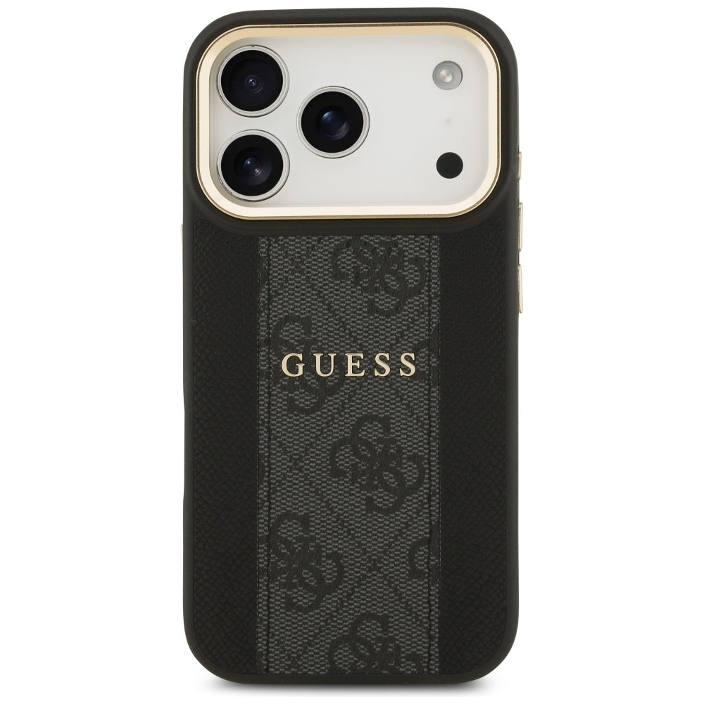MagSafe-deksel for Apple iPhone 17 Pro, Guess, 4G Stripe, Svart