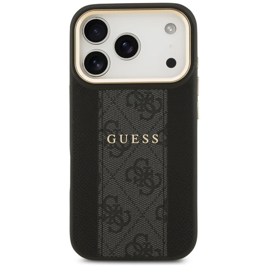 MagSafe-deksel for Apple iPhone 17 Pro, Guess, 4G Stripe, Svart