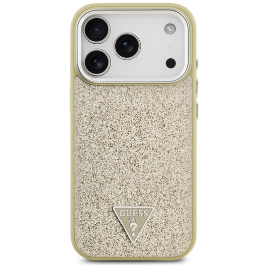 MagSafe-deksel for Apple iPhone 17 Pro, Guess, Glitter Triangle Logo, Gull