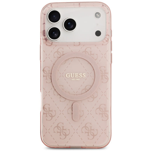 MagSafe-deksel for Apple iPhone 17 Pro, Guess, IML 4G Background, Rosa