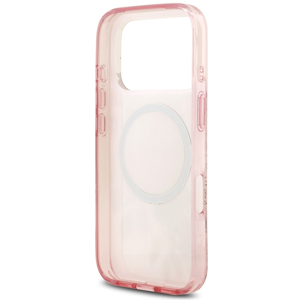 MagSafe-deksel for Apple iPhone 17 Pro, Guess, IML Flower and Tonal Circle, Rosa