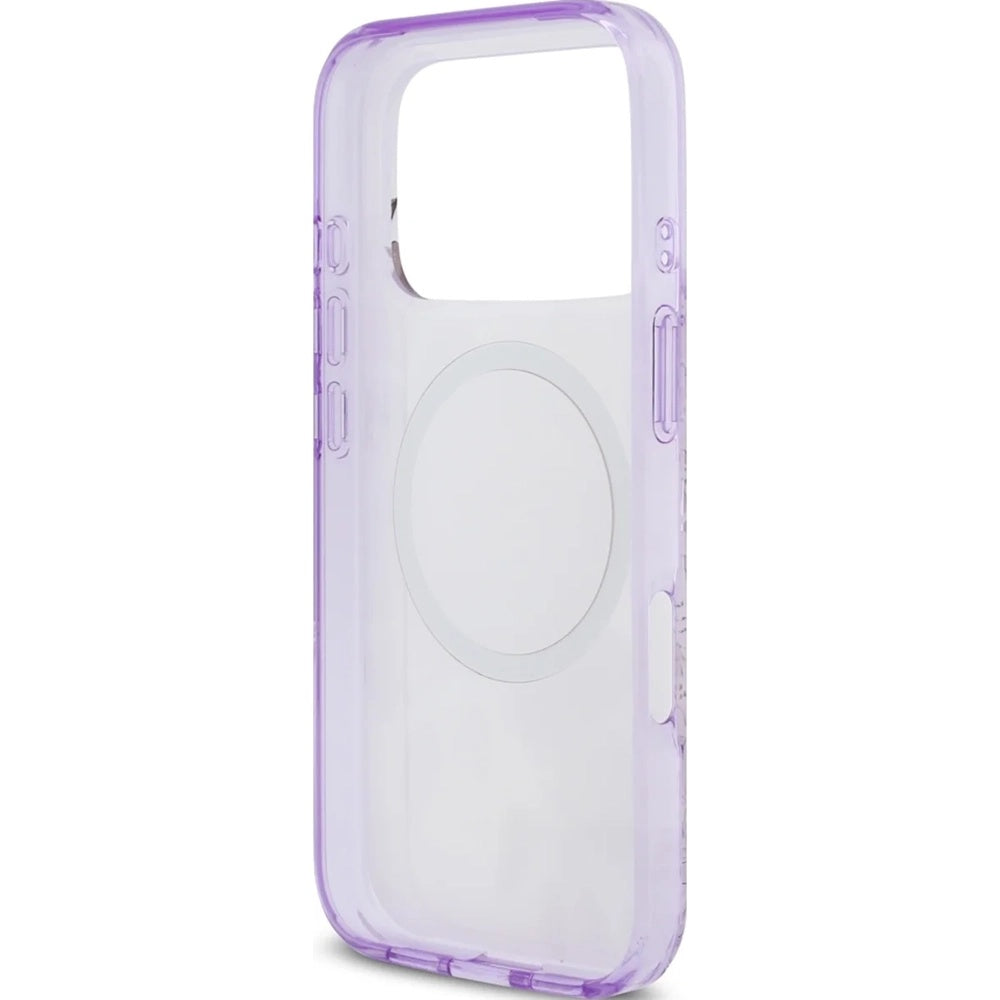 MagSafe-deksel for Apple iPhone 17 Pro, Guess, IML Flower & Tonal Circle, Lilla
