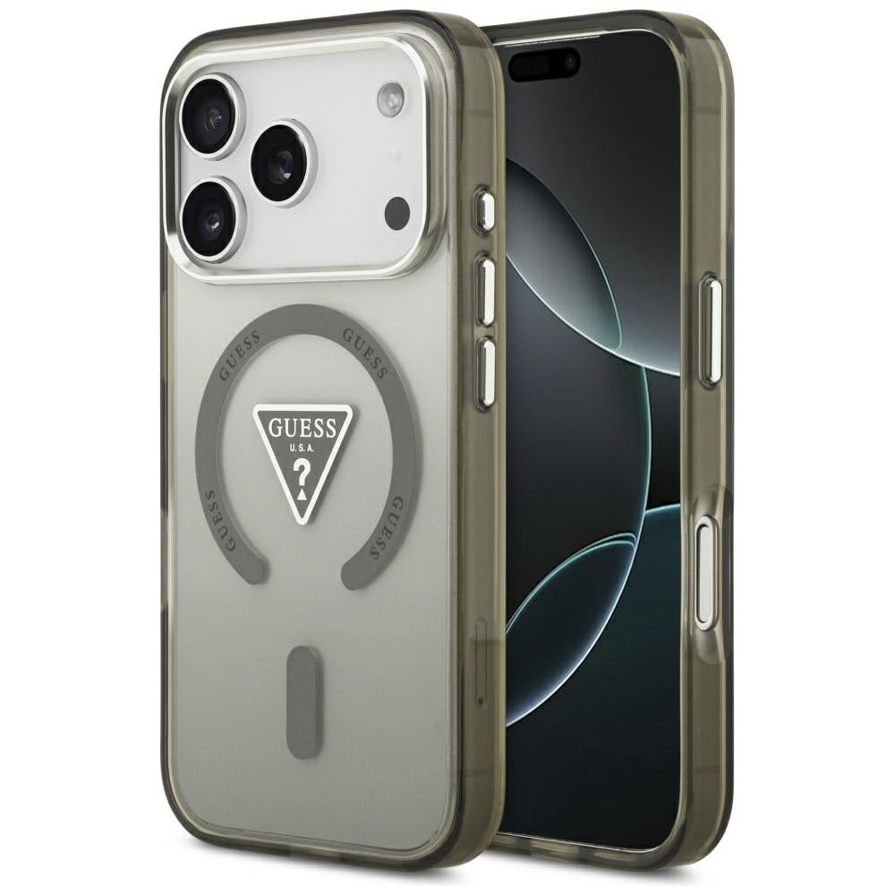 MagSafe-deksel for Apple iPhone 17 Pro, Guess, IML Gradient Triangle Logo, Kaki