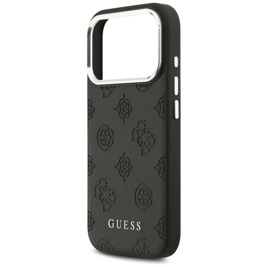 MagSafe-deksel for Apple iPhone 17 Pro, Guess, Peony Hot Stamp Script, Svart