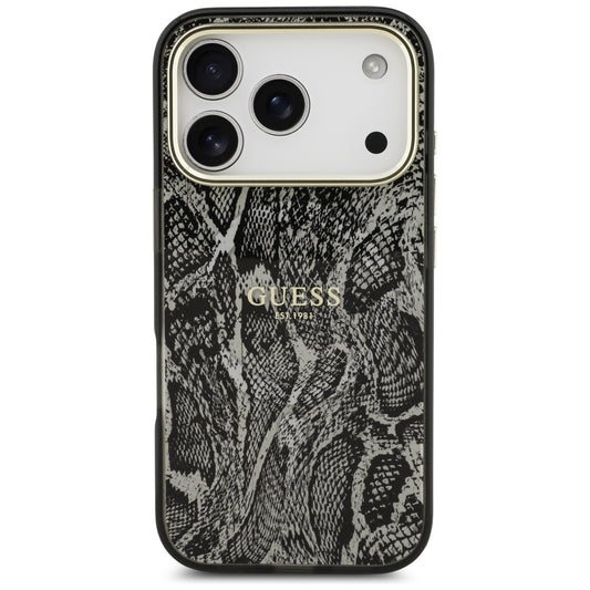 MagSafe-deksel for Apple iPhone 17 Pro, Guess, Python-mønster, Svart