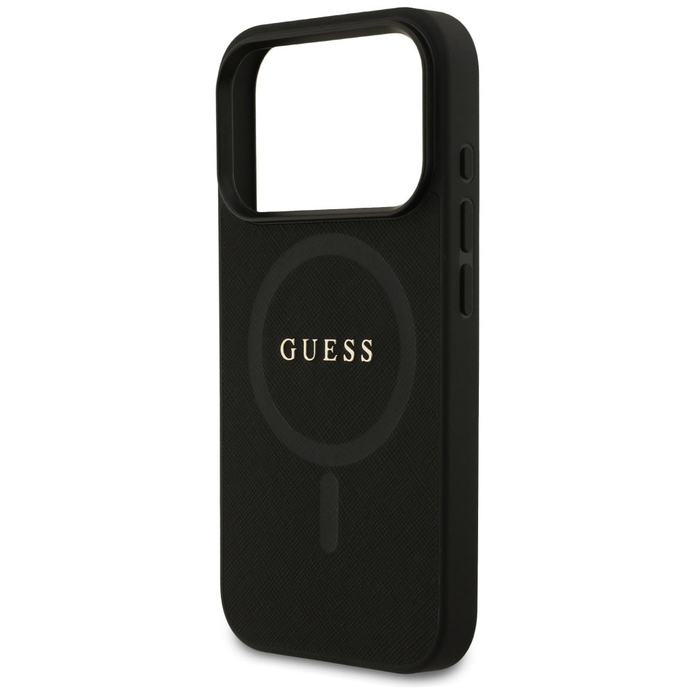 MagSafe-deksel for Apple iPhone 17 Pro, Guess, Saffiano Classic Logo, Svart