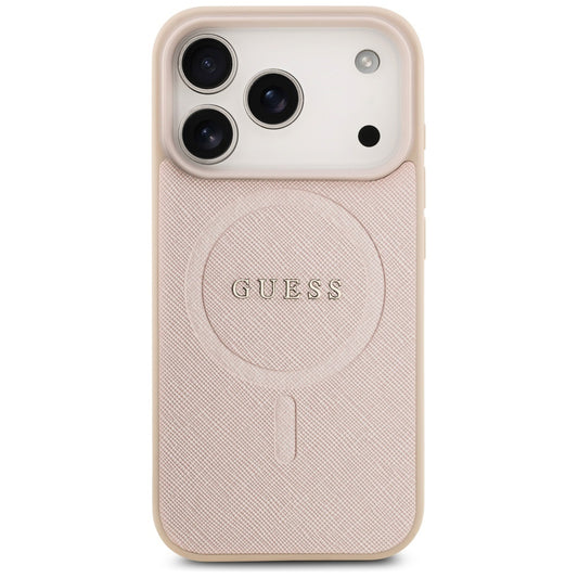 MagSafe-deksel for Apple iPhone 17 Pro, Guess, Saffiano Classic Logo, Rosa