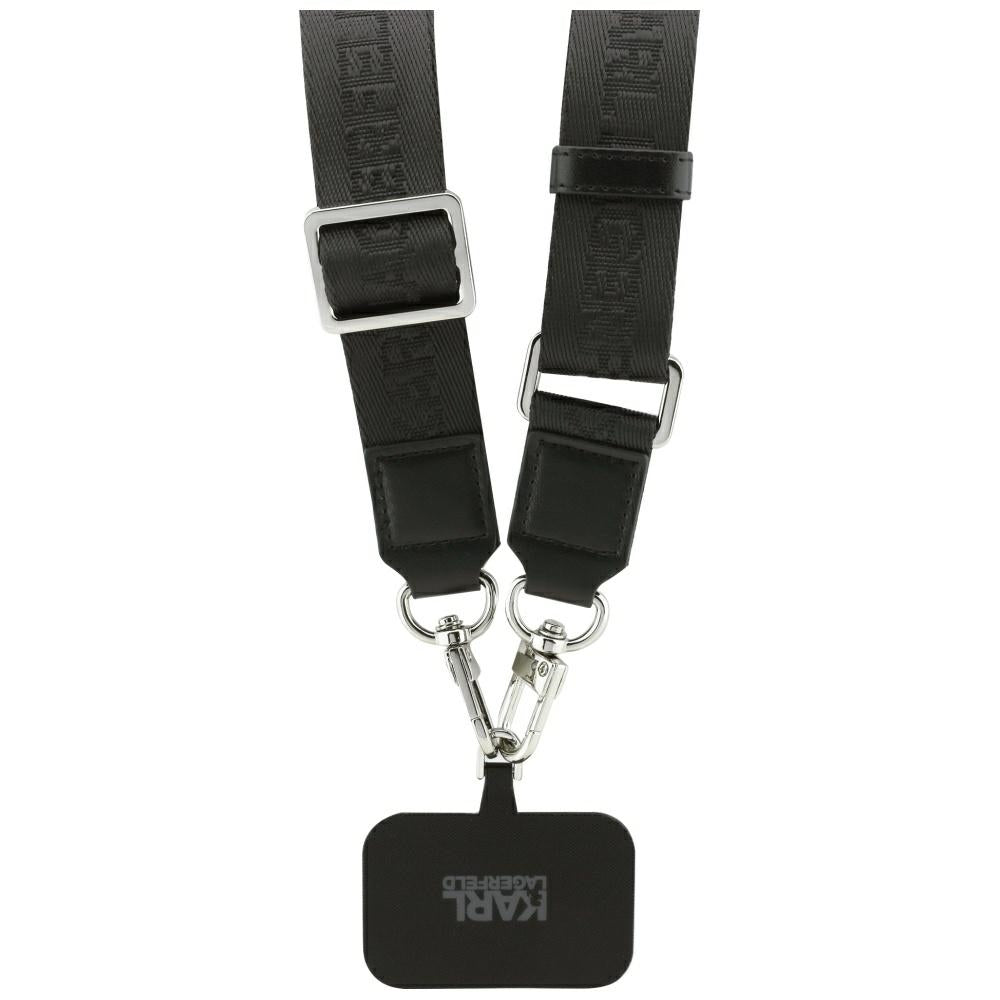 MagSafe-deksel for Apple iPhone 17 Pro, Karl Lagerfeld, Big Strap Choupette Metal Logo, Svart