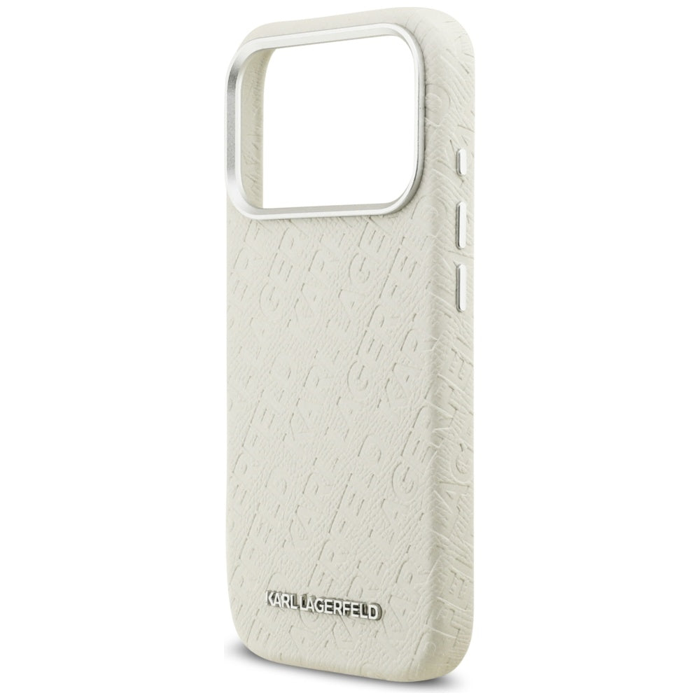 MagSafe-deksel for Apple iPhone 17 Pro, Karl Lagerfeld, FW Stamped Karl, Beige