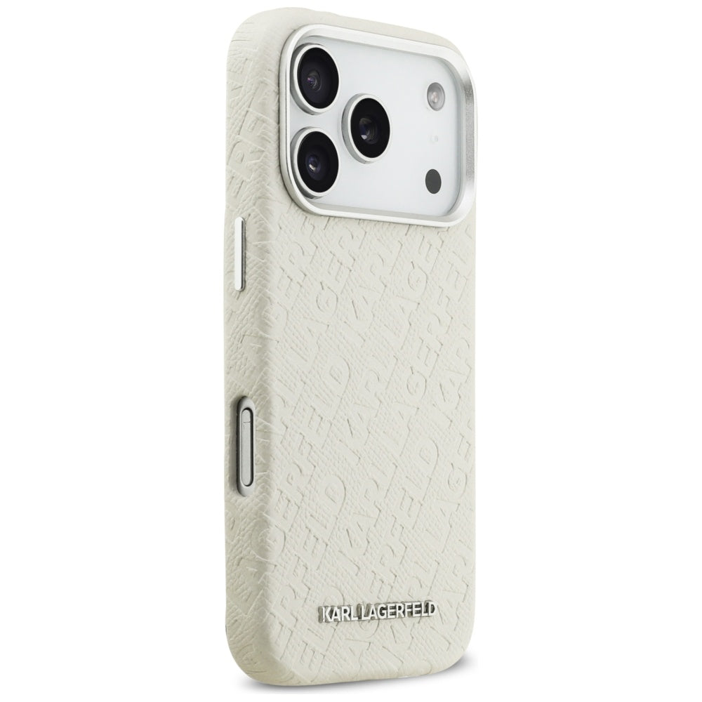 MagSafe-deksel for Apple iPhone 17 Pro, Karl Lagerfeld, FW Stamped Karl, Beige
