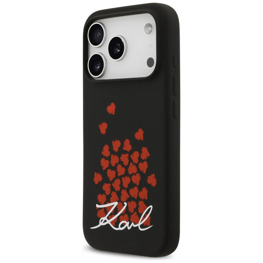 MagSafe-deksel for Apple iPhone 17 Pro, Karl Lagerfeld, Heart Sign Logo, Svart