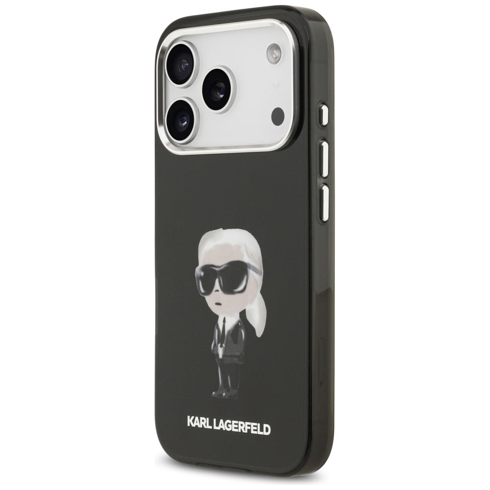 MagSafe-deksel for Apple iPhone 17 Pro, Karl Lagerfeld, IML Aquarelle Karl Ikonik, Svart
