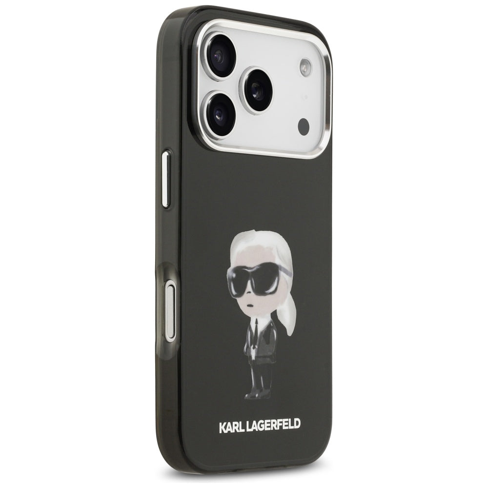 MagSafe-deksel for Apple iPhone 17 Pro, Karl Lagerfeld, IML Aquarelle Karl Ikonik, Svart