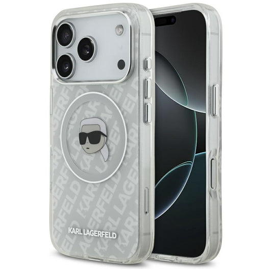 MagSafe-deksel for Apple iPhone 17 Pro, Karl Lagerfeld, IML Karl`s Head, Grå