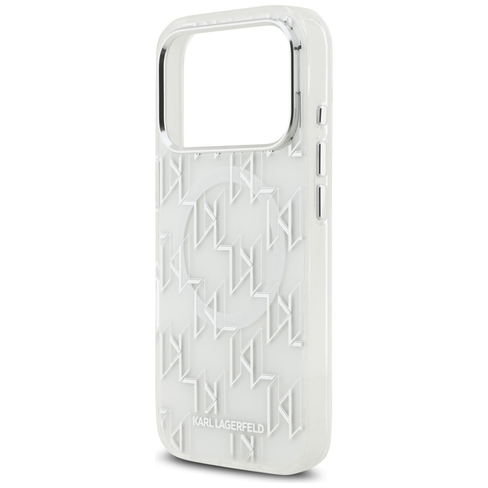 MagSafe-deksel for Apple iPhone 17 Pro, Karl Lagerfeld, IML KL Monogram, Hvit